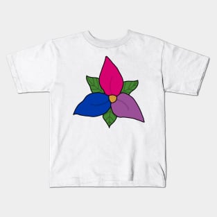 Bisexual pride flower Kids T-Shirt